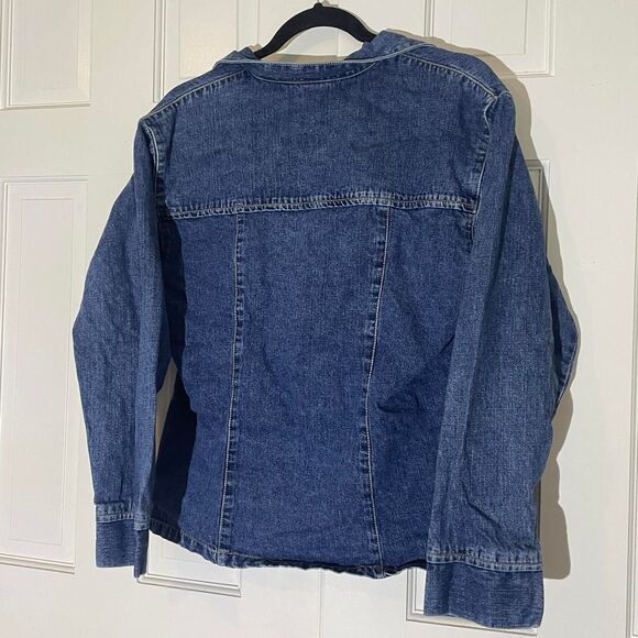 Clothing by Big Blue Vintage Denim Zip-Up Jacket Large - Picture 2 of 3